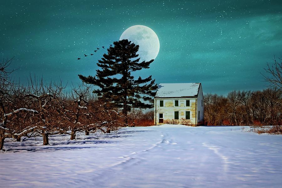 Winter Photograph - Battlefield Farm House by Geraldine Scull