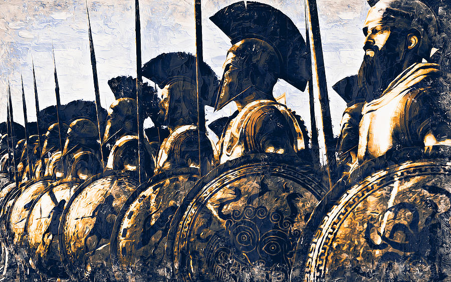 Battles of ancient Sparta - 11 Painting by AM FineArtPrints