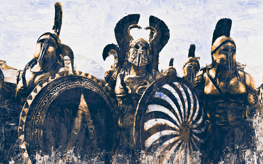 Battles of ancient Sparta - 13 Painting by AM FineArtPrints