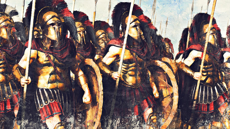 Battles of ancient Sparta - 14 Painting by AM FineArtPrints