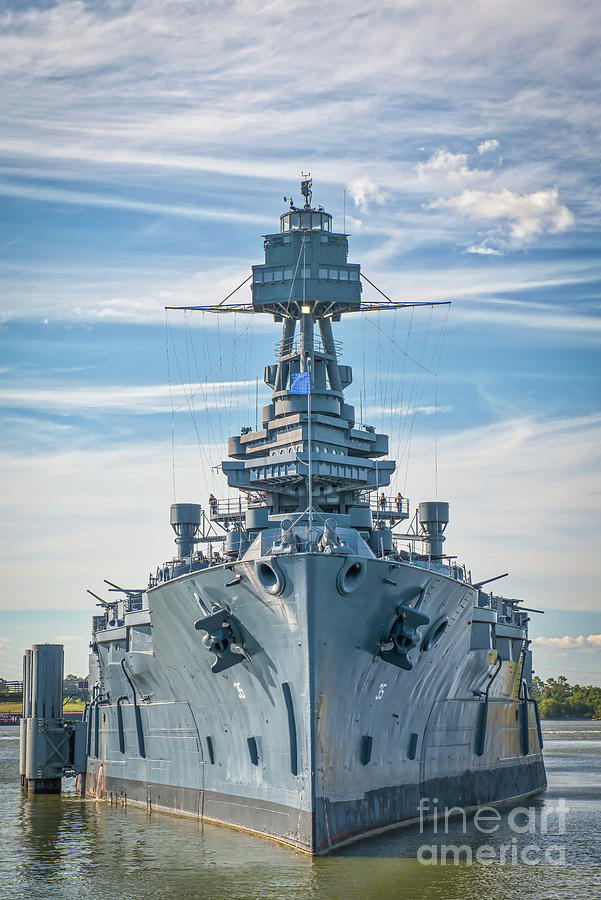 Houston Photograph - Battleship U S S Texas Bow by Bee Creek Photography - Tod and Cynthia