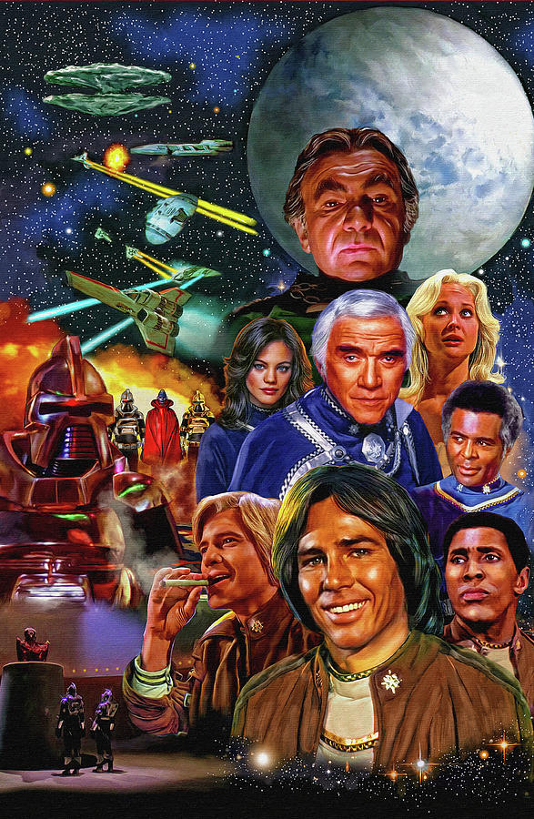 Star Wars Mixed Media - Battlestar Galactica by Mark Spears by Mark Spears