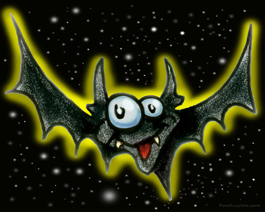 Batty Digital Art by Kevin Middleton