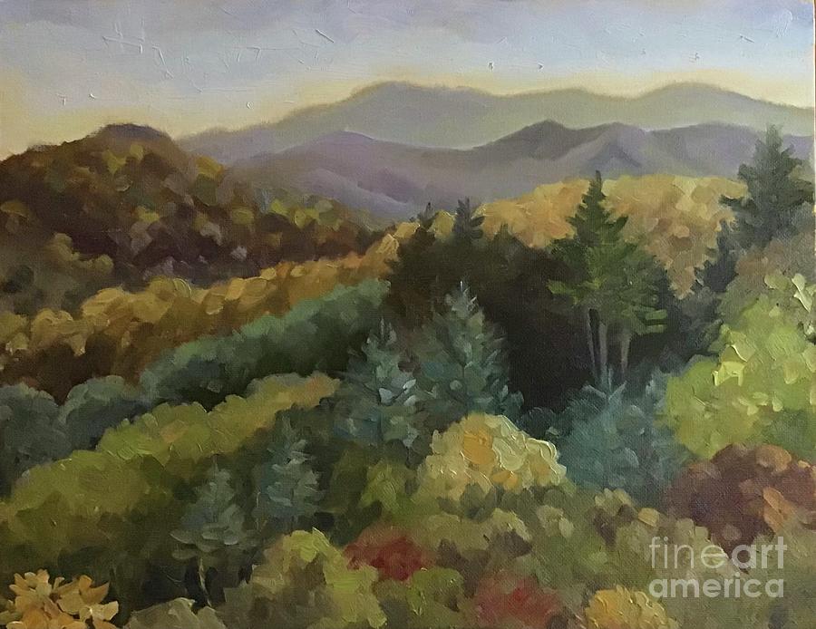 Bauer Ridge Fall Painting by Anne Marie Brown