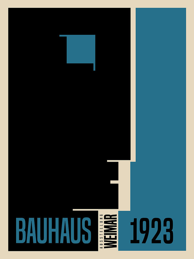 Bauhaus Ausstellung Weimar 1923 Blue Poster Exhibition Digital Art by ...