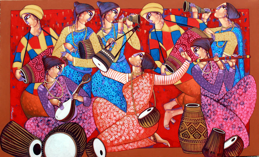 Music Painting - Baul by Sekhar Roy