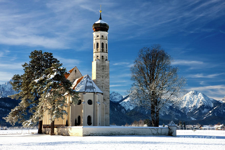 Bavaria - Saint Coloman Church - Horizontal Photograph by Brian Jannsen