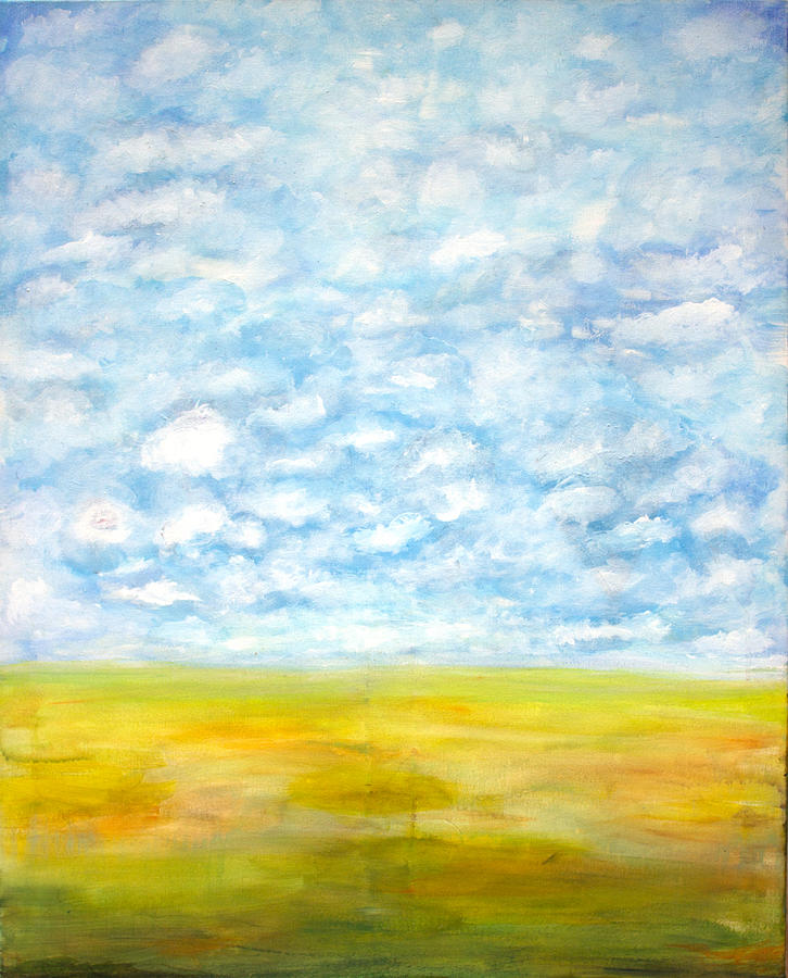 Abstract Painting - Bavarian Clouds by Mehwish Kamran