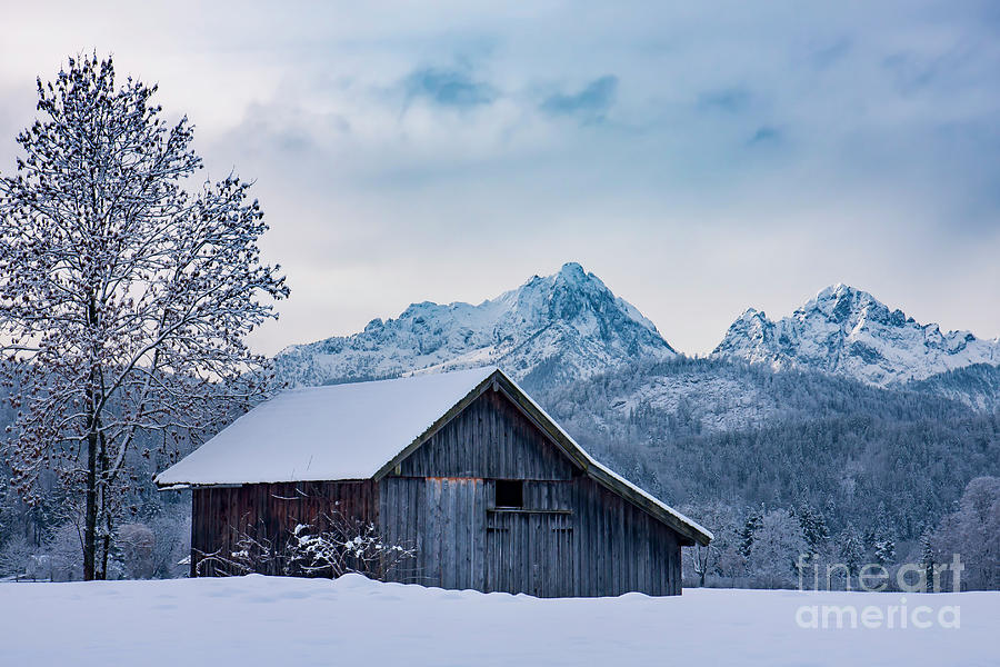 Bavarian Winter Barn Photograph