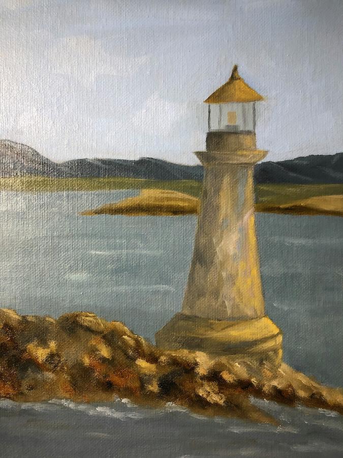 Bay Beacon Painting by Terry Sonntag