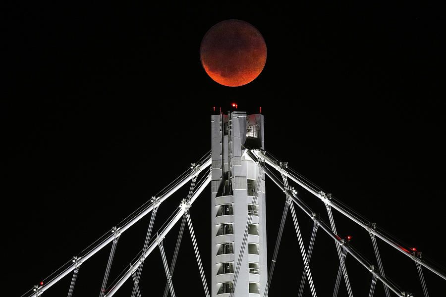 Bay Bridge Eclipse Photograph by Louis Raphael