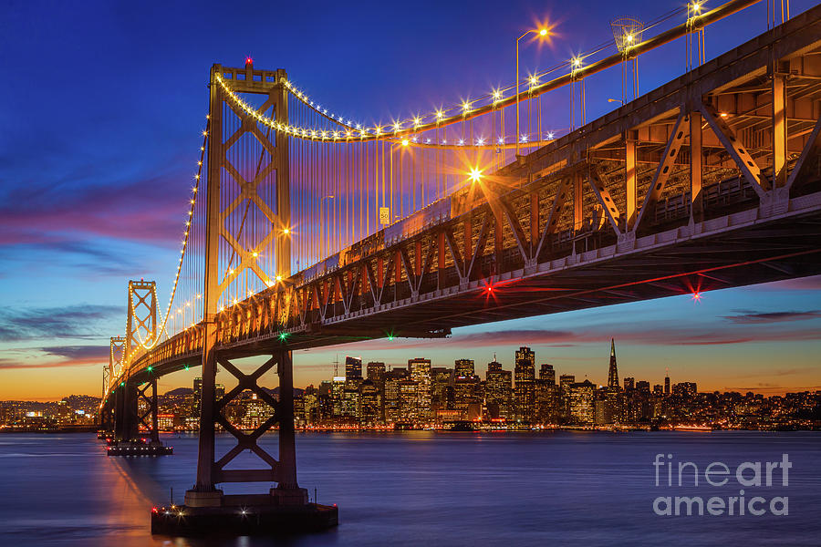 Oakland Photograph - Bay Bridge by Inge Johnsson
