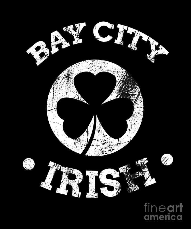 Bay City Irish Shirt Bay City St Patricks Day Parade Digital Art by Martin Hicks
