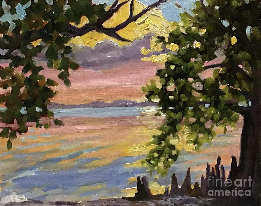 Bay Drive Sunset Painting by Anne Marie Brown