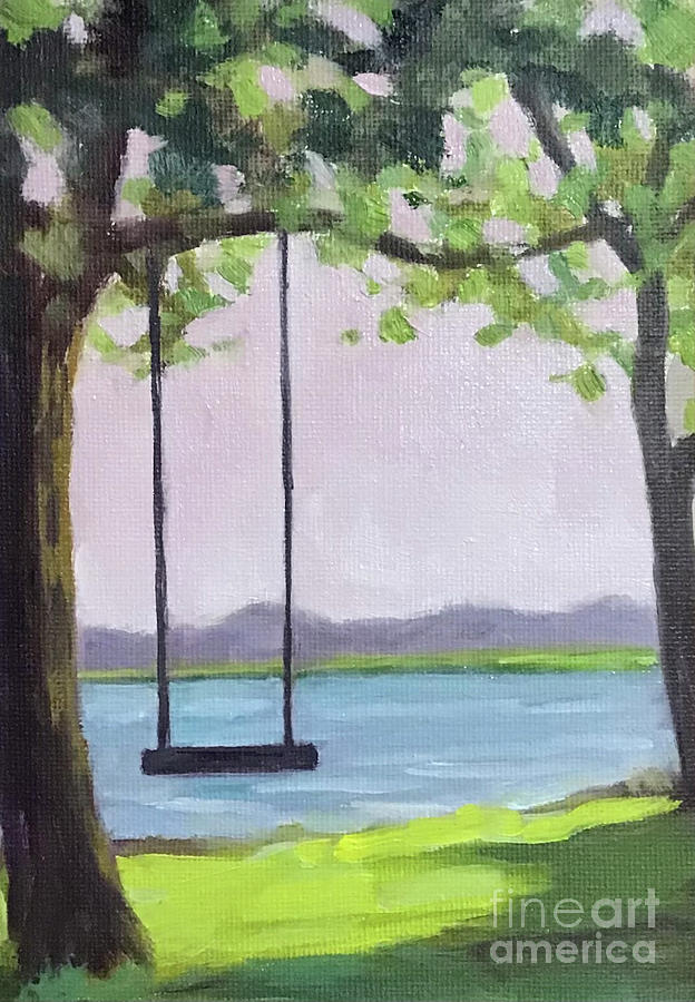 Bay Drive Swing Painting by Anne Marie Brown