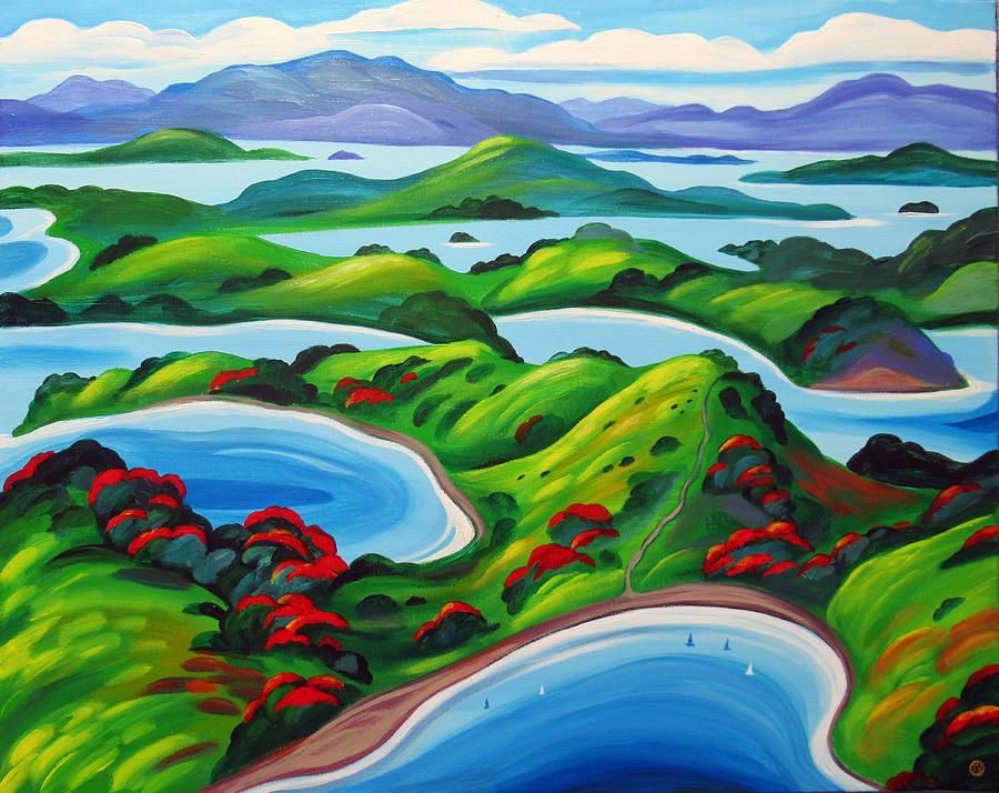 Landscape Painting - Bay of Islands by Irina Velman