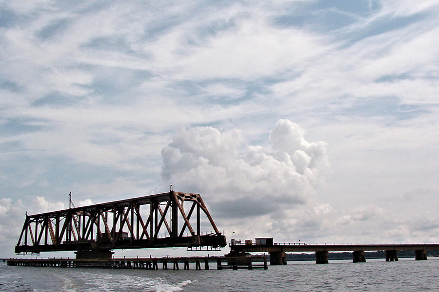 Bay Of St. Louis Railroad Bridge Photograph by Kathy K McClellan