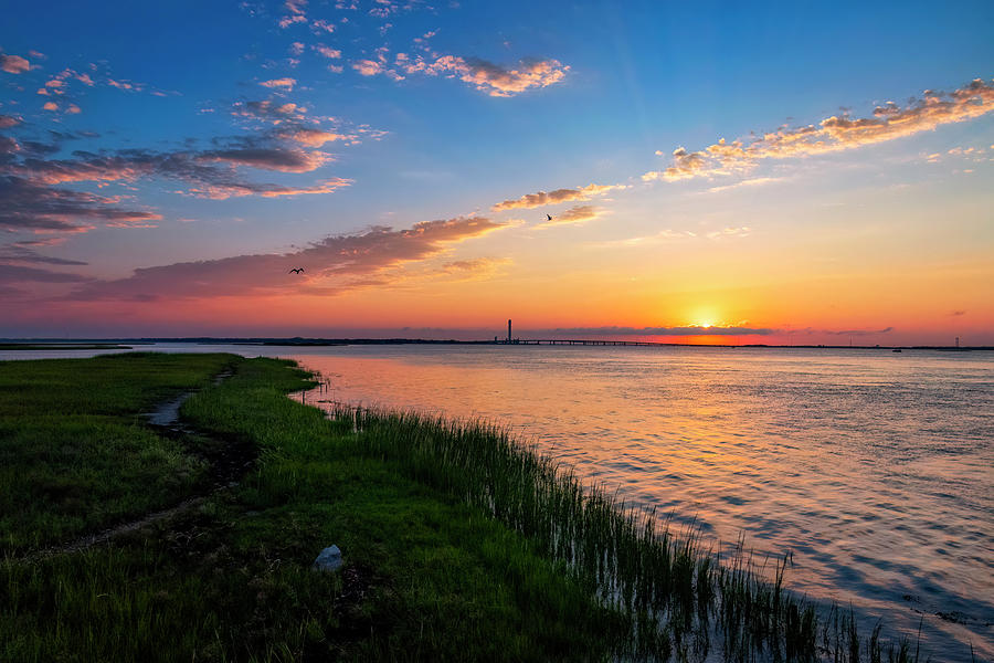 Bay Sunset Ocean City New Jersey Photograph by Carolyn Derstine
