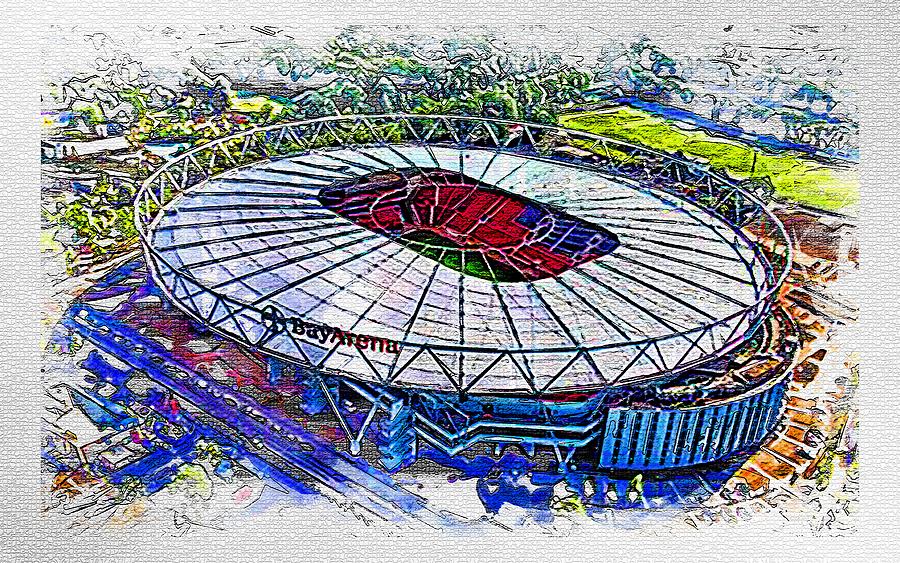 Bayarena Leverkusen Hdr Aerial View Bayer 04 Stadium Germany German ...