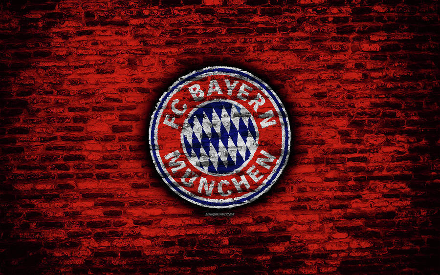 Bayern Munchen FC logo FCB red brick wall fan art Bundesliga German ...