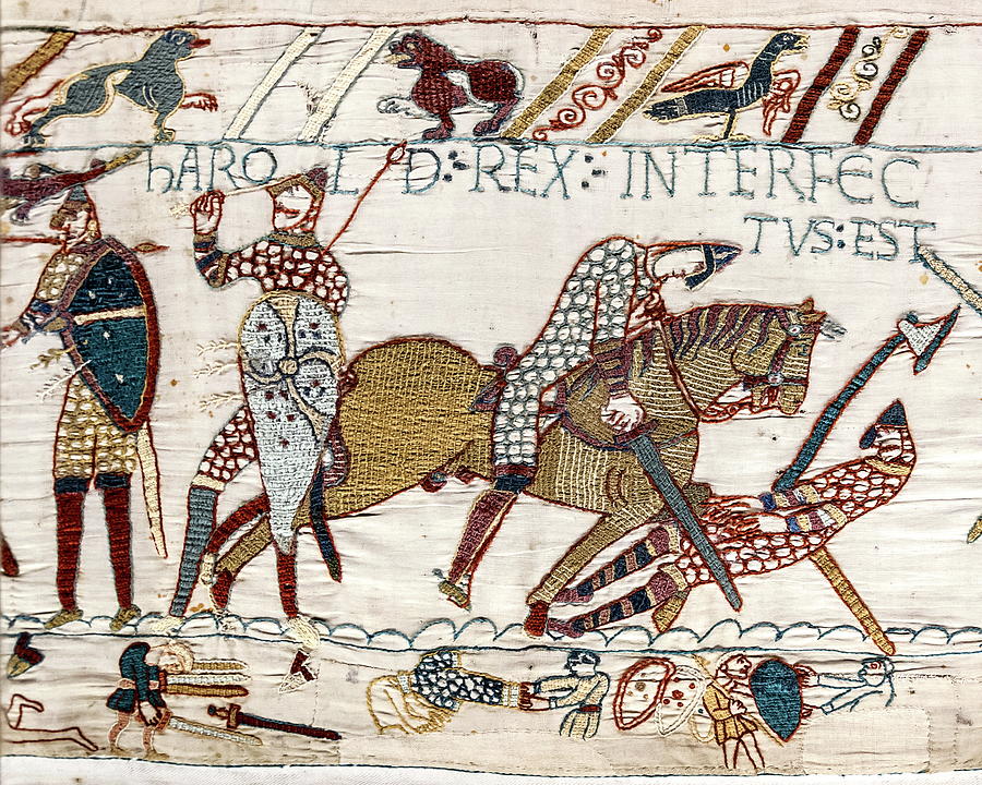 Bayeux Tapestry - Battle Of Hastings - The Death Of Harold II 1070 Drawing