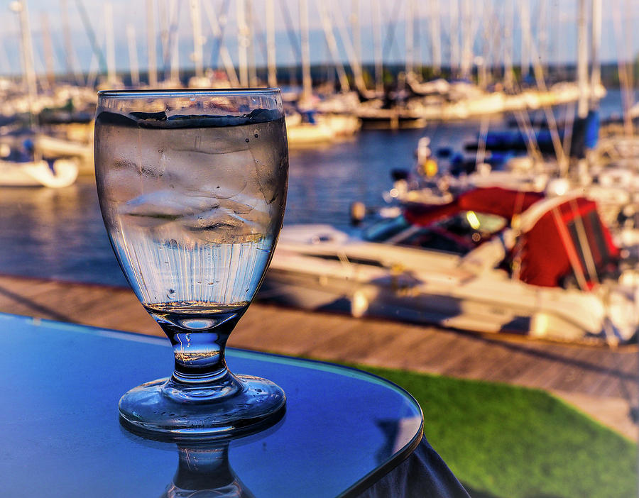 Bayfield Marina and a Glass 070 Photograph by James C Richardson