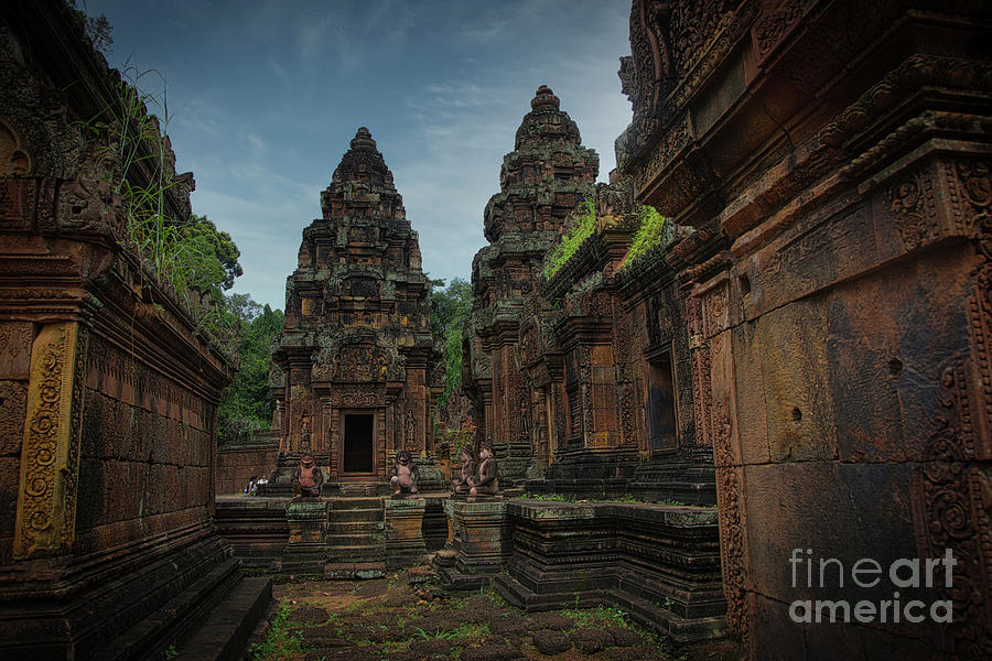Landscape Photograph - Bayon Temple Cambodia  by Chuck Kuhn