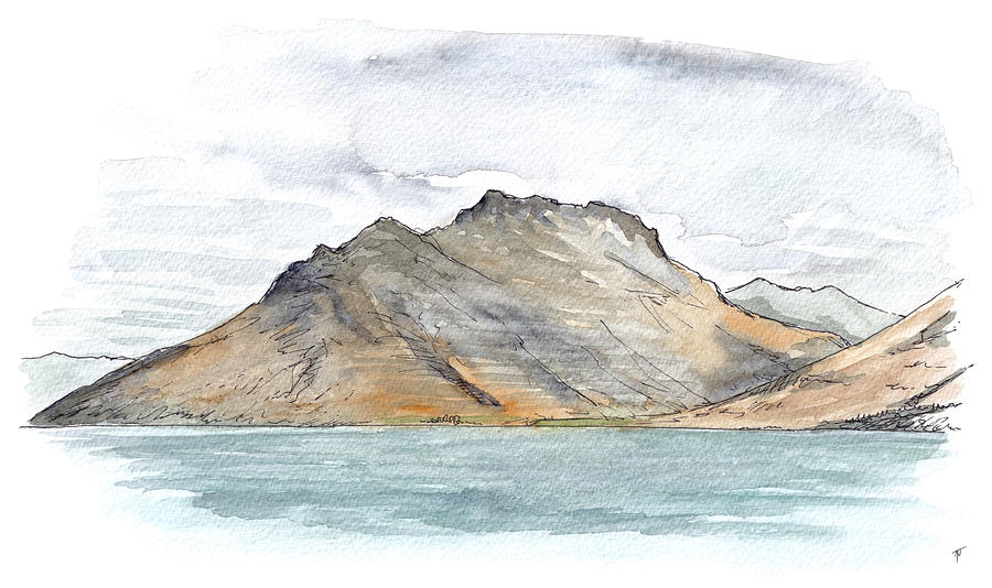 Bayonet Peaks - Lake Wakatipu Painting by Tom Napper