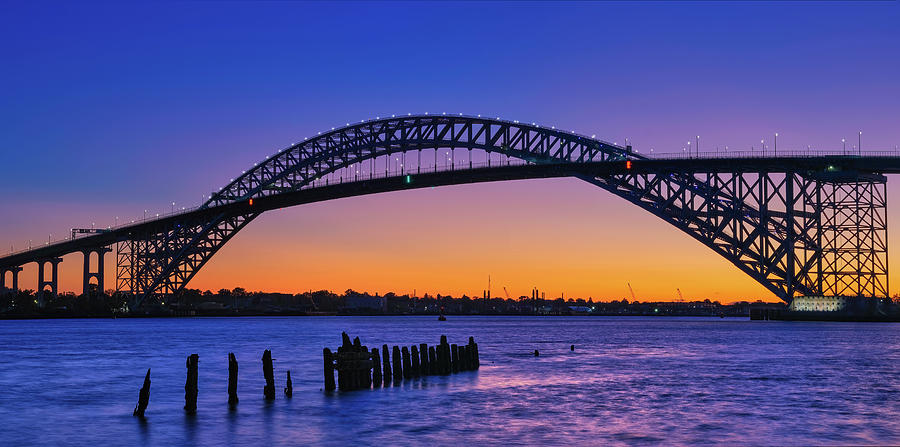 Bayonne Bridge at Dusk Photograph by Jerry Fornarotto