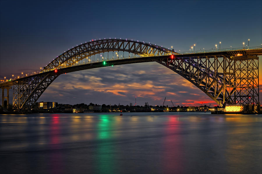 Bayonne Bridge Twilight Photograph by Susan Candelario