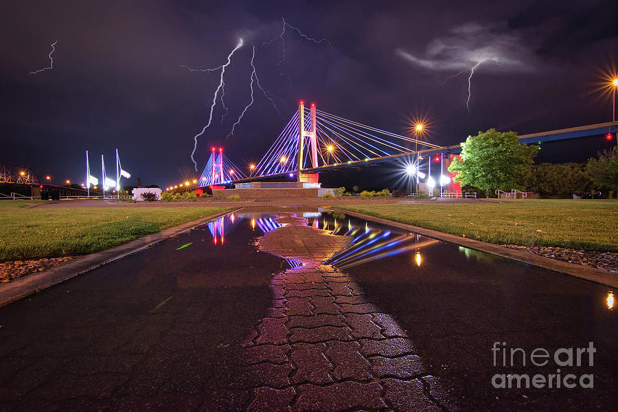 Bayview Bridge Lightning Photograph by Robert Turek Fine Art Photography