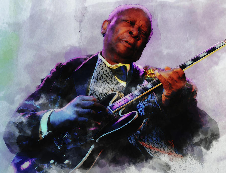 BB King The Thrill is Gone Mixed Media by Brian Reaves