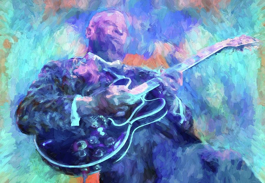 BB Plays The Blues Painting by Dan Sproul