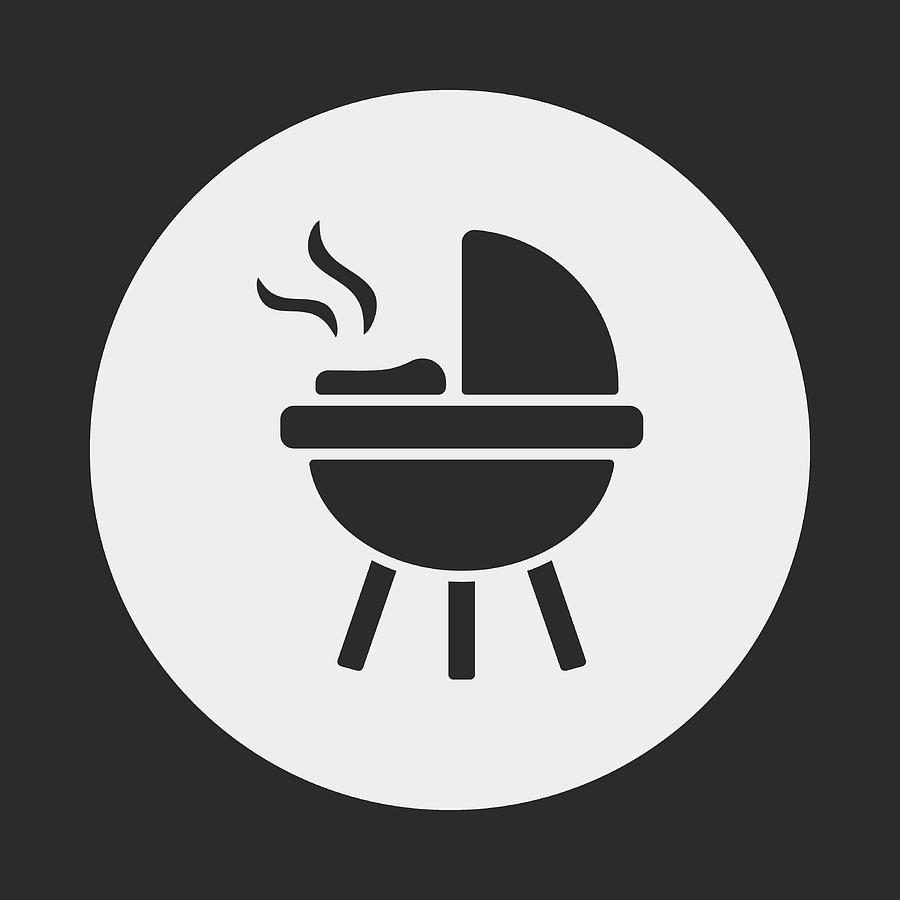 BBQ oven icon Drawing by Vectorchef