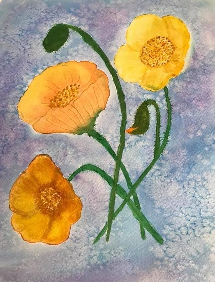 Flower Painting - BBs WaterColor Flowers #7 by BB Crawford