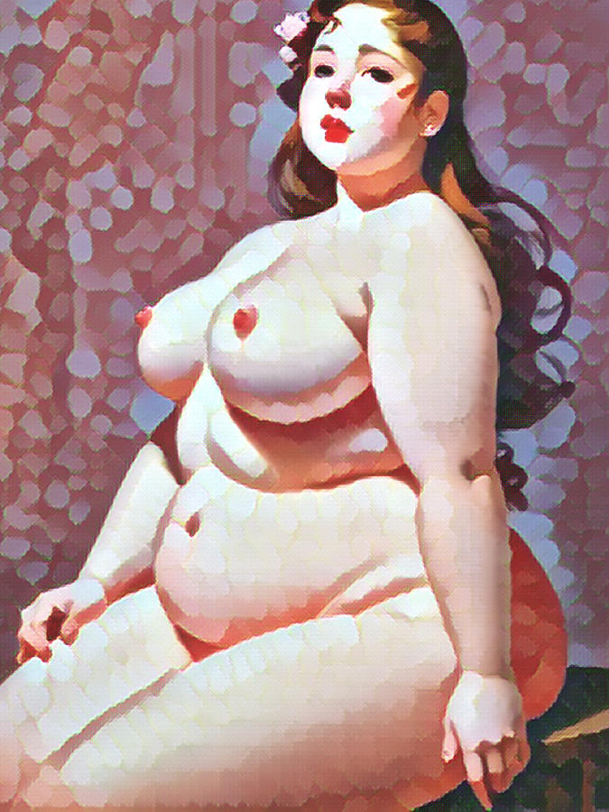 675px x 900px - BBW Pink Pinup Digital Art by Whitney Ervin - Fine Art America