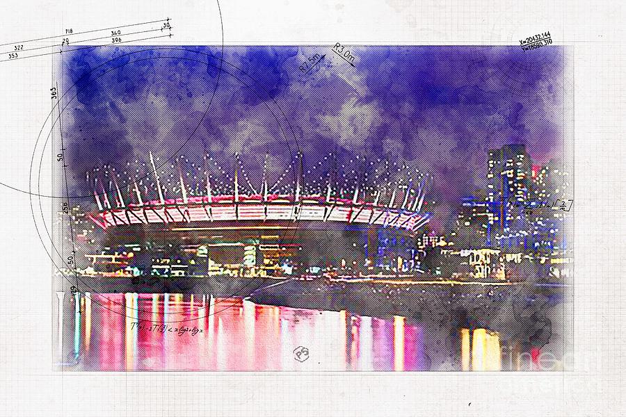 Bc Place Canadian Football Stadium Vancouver British Columbia Canada ...