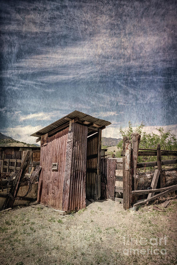 Bcr Outhouse 1 Textured Photograph