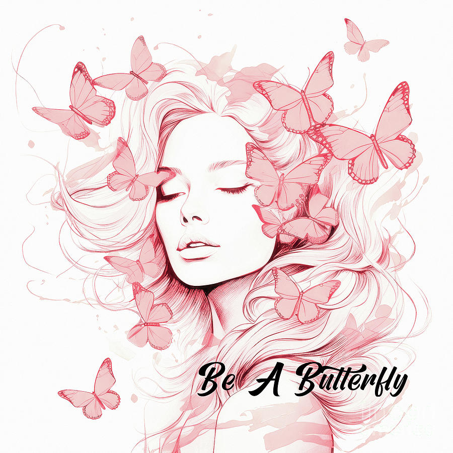 Be A Butterfly Mixed Media by Tina LeCour