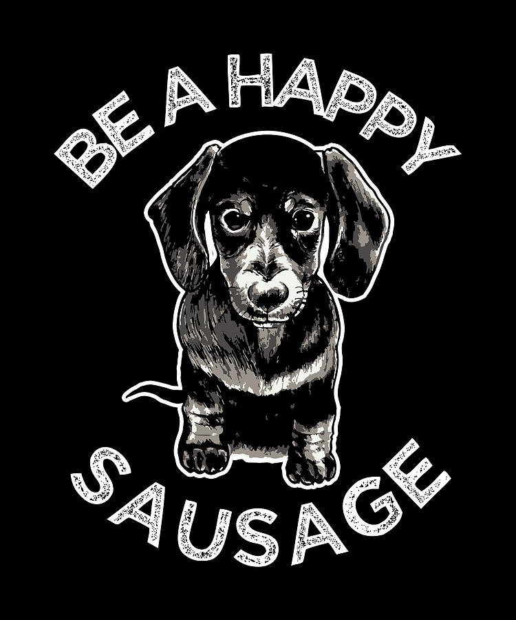 happy sausage dog