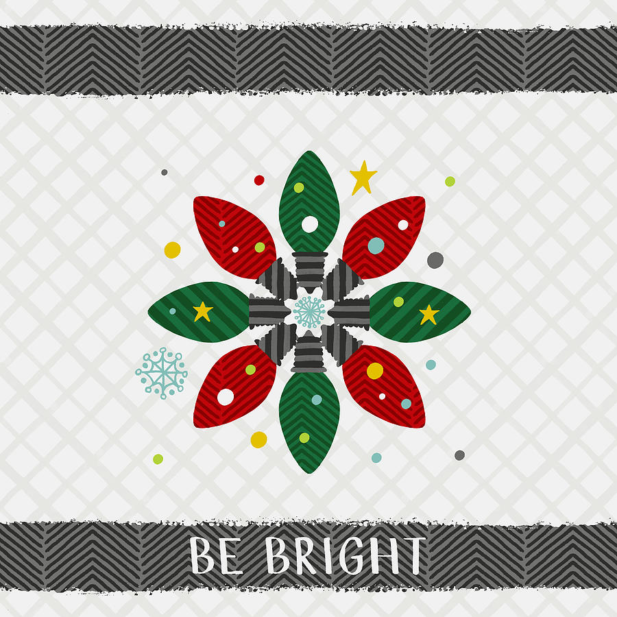 Be Bright - Christmas art by Jen Montgomery Painting by Jen Montgomery