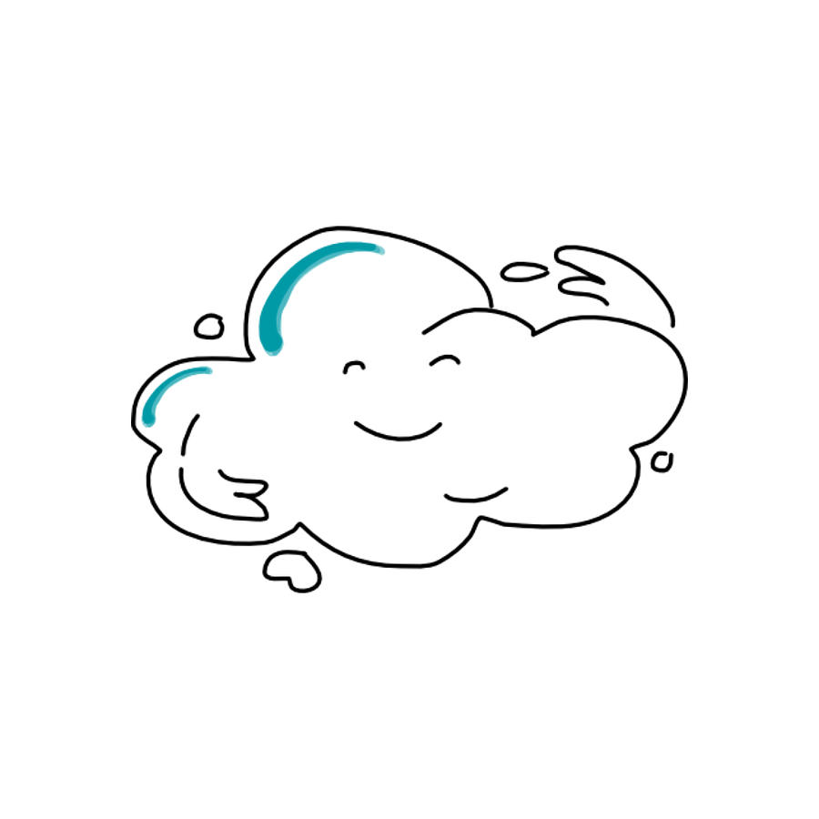 Be Cloud Drawing by J Lyn Simpson