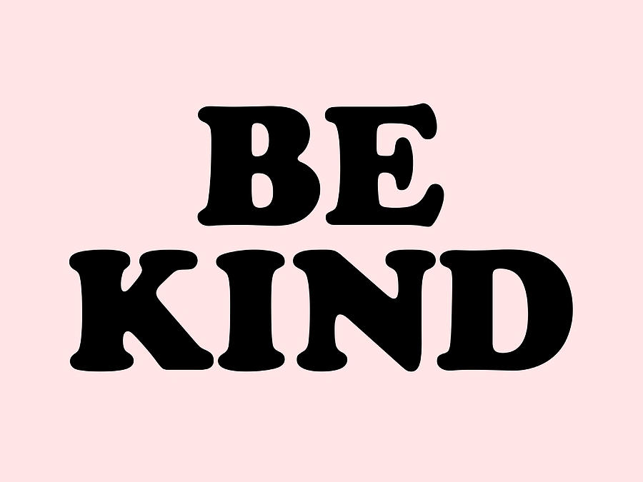 Be Kind Poster yellow cool Painting by Tony Jeremy | Fine Art America