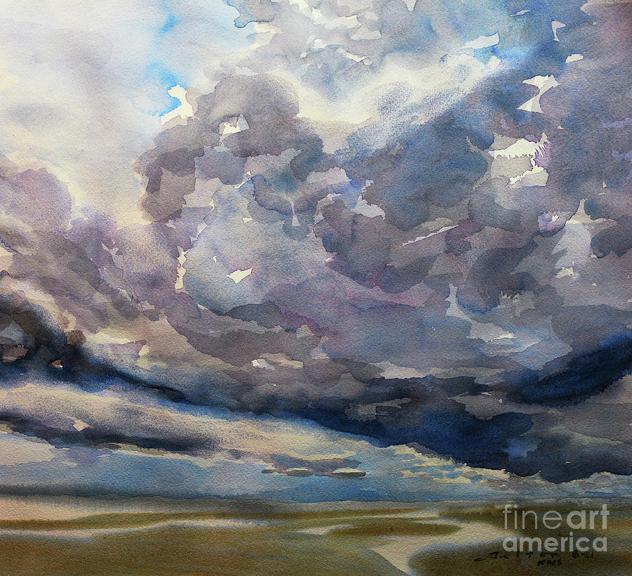 Beach 3  6-27-21 Painting by Julianne Felton