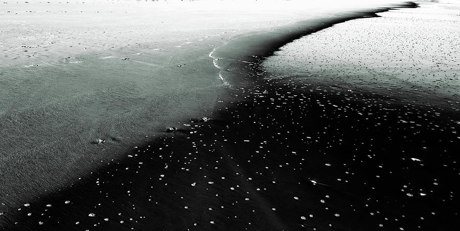 Beach Abstract Black and White Photograph by Louis Dallara