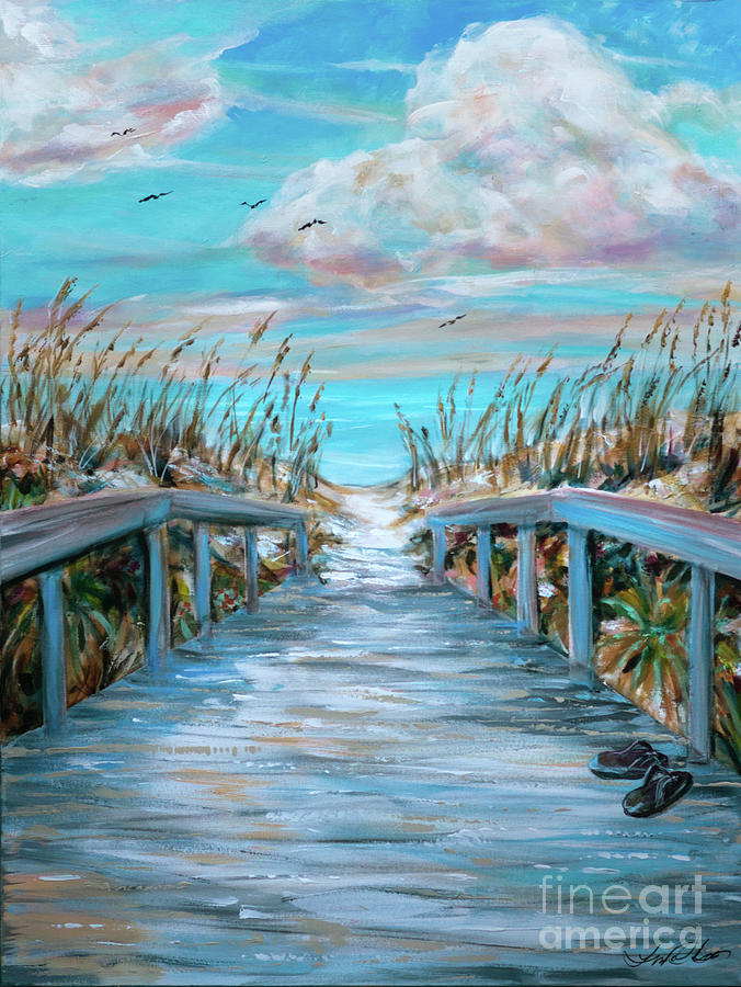 Beach Access Painting by Linda Olsen