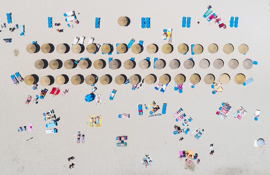 Beach aerial view Photograph by Songquan Deng