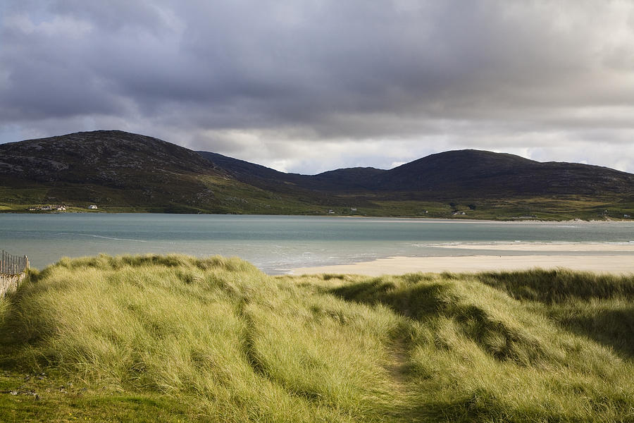 Beach and hills, Luskentire, Isle of Harris Photograph by David Henderson