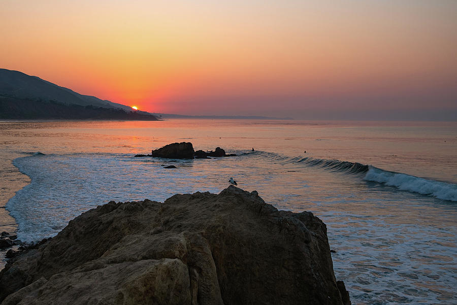 Beach and Mountain Sunrise  Photograph by Matthew DeGrushe