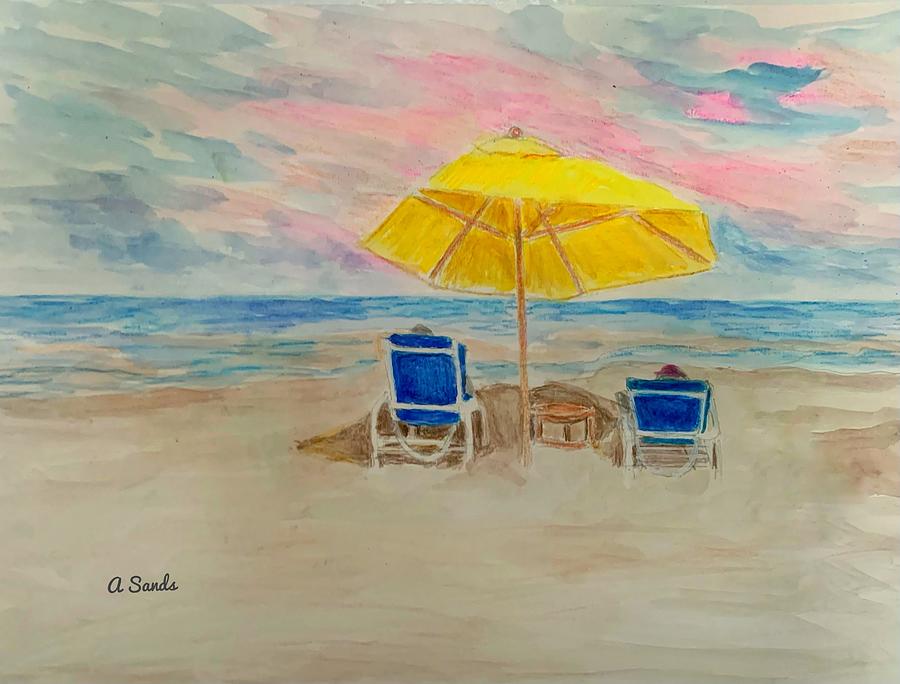 Beach and Sea Therapy Painting by Anne Sands